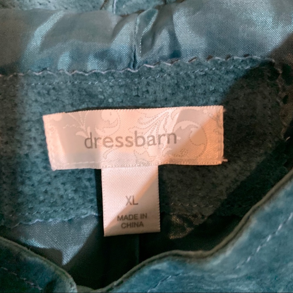 Gorgeous teal suede jacket - Picture 2 of 6